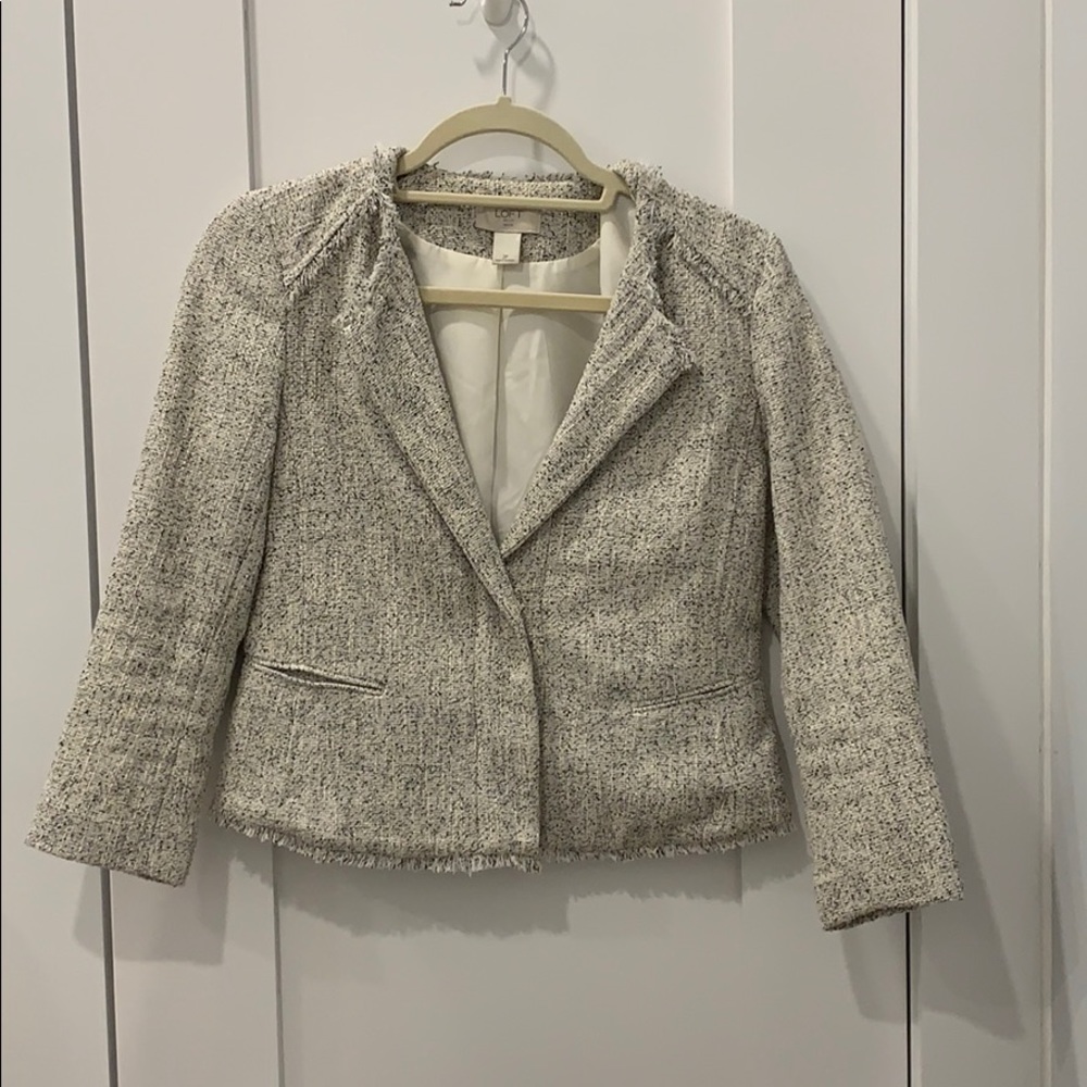 Loft Outlet Short Tweed Blazer